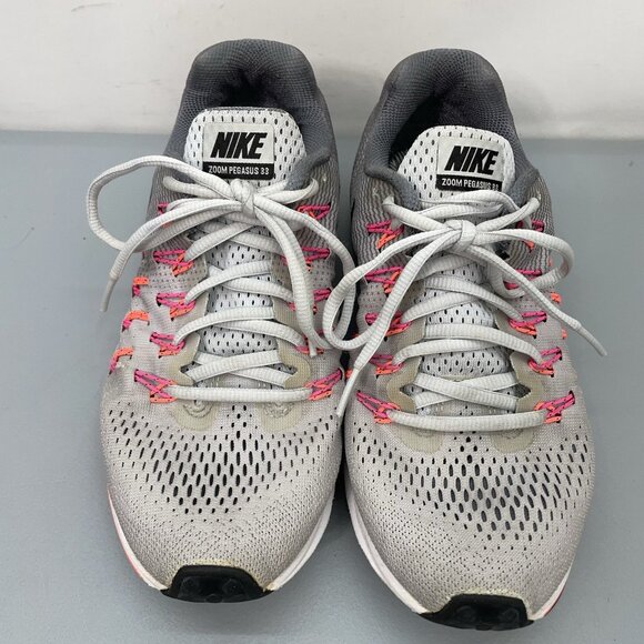 Nike Air Zoom Pegasus 33 Sneakers Shoes Running Training Gray Womens 8 - Picture 4 of 13